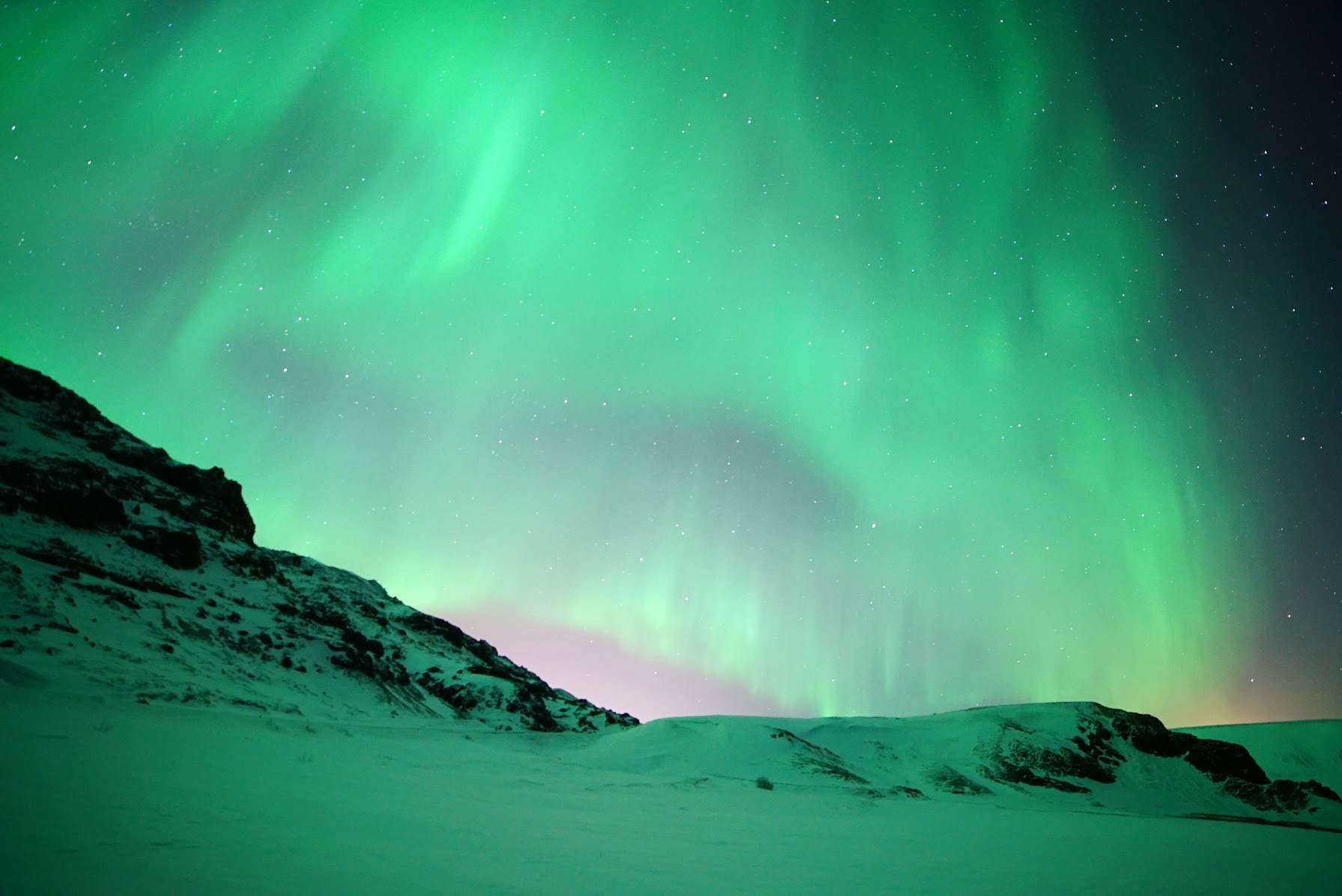 View of the Northern Lights, Iceland